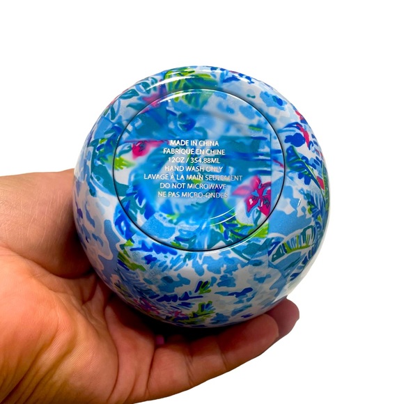 New Without Tags Lilly Pulitzer Travel Tumbler in What A Lovely Place 12 ounces - Picture 4 of 7